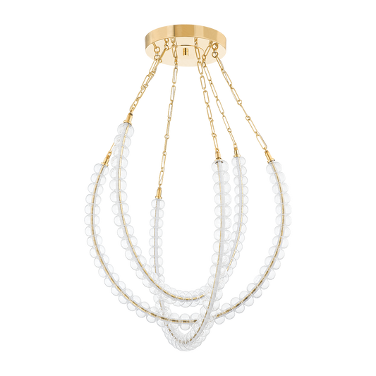 Corbett Celeste 3 Light 35.75 inch Vintage Brass Chandelier Ceiling Light