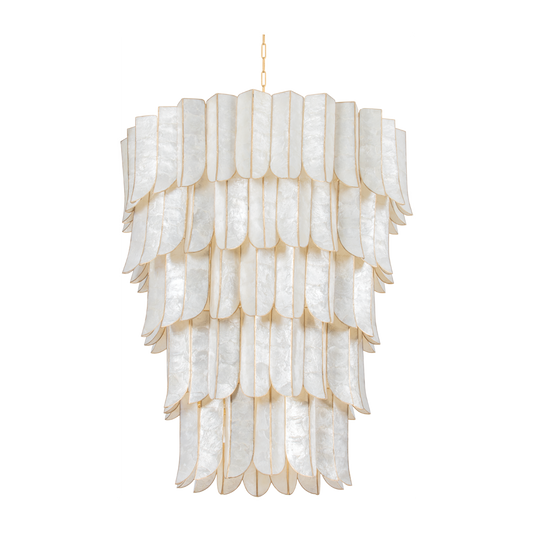 Corbett Cartagena 27 Light Vintage Gold Leaf Chandelier Ceiling Light