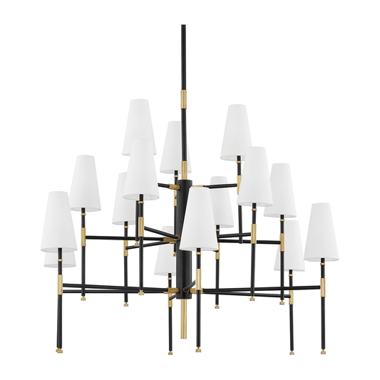 Hudson Valley Lighting Bowery 15 Light 48 inch Aged Old Bronze Chandelier Ceiling Light