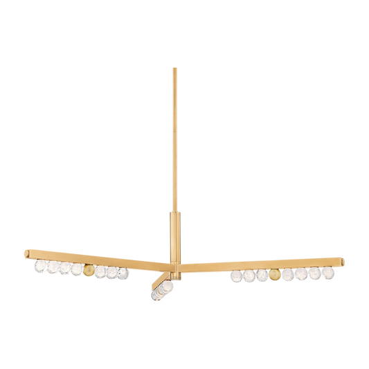 Corbett Annecy 3 Light Vintage Brass Chandelier Ceiling Light