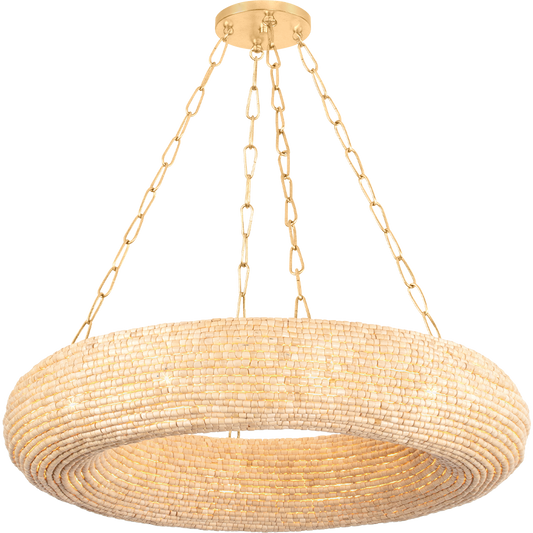 Corbett Lure 10 Light Vintage Gold Leaf Chandelier Ceiling Light