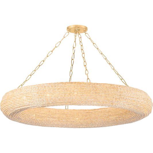 Corbett Lure 16 Light Vintage Gold Leaf Chandelier Ceiling Light