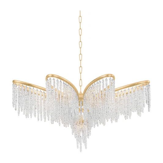 Corbett Pandora 9 Light Gold Leaf Chandelier Ceiling Light