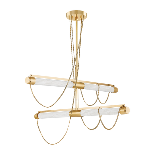 Corbett Lariat 4 Light Vintage Brass Chandelier Ceiling Light