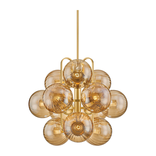Corbett Cronus 12 Light Vintage Polished Brass Chandelier Ceiling Light