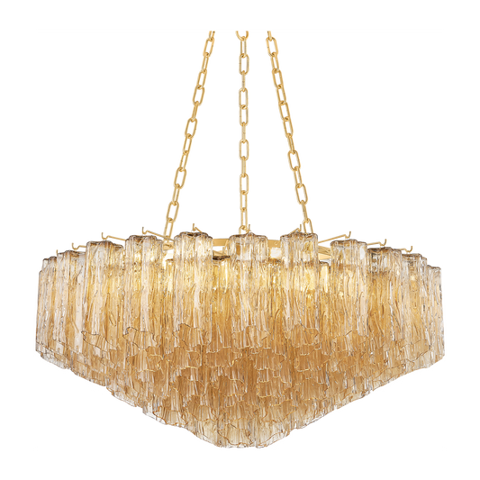 Hudson Valley Lighting Watertown 9 Light 33 inch Aged Brass Chandelier Ceiling Light