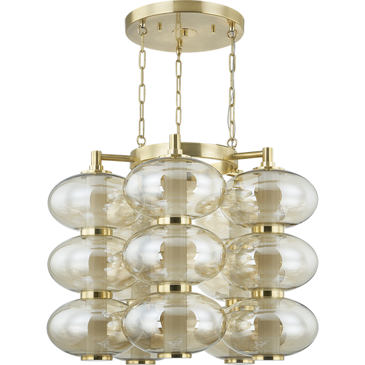 Corbett Toulouse 5 Light Vintage Brass Chandelier Ceiling Light
