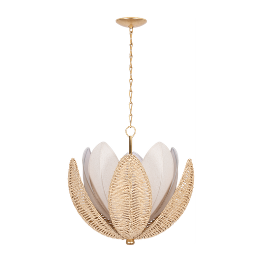 Corbett Costa Brava 5 Light Vintage Gold Leaf Chandelier Ceiling Light