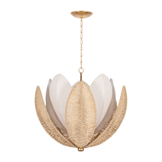 Corbett Costa Brava 10 Light Vintage Gold Leaf Chandelier Ceiling Light