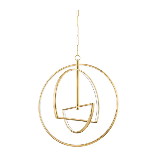 Hudson Valley Lighting Welland 3 Light 24 inch Aged Brass Chandelier Ceiling Light