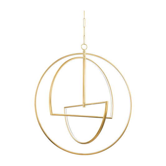 Hudson Valley Lighting Welland 3 Light 36 inch Aged Brass Chandelier Ceiling Light
