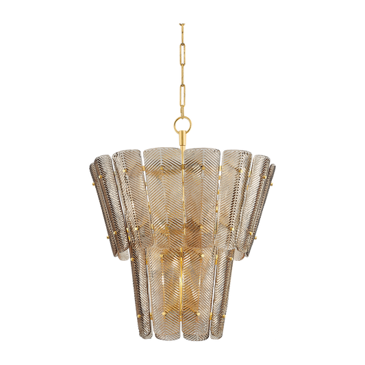 Hudson Valley Lighting Cassian 10 Light 28.75 inch Vintage Gold Leaf Chandelier Ceiling Light