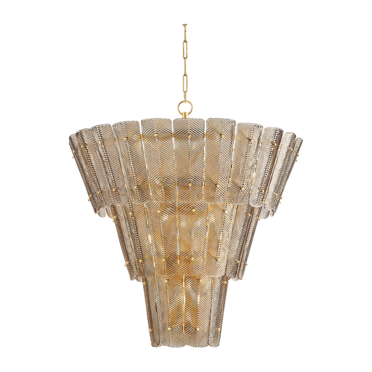 Hudson Valley Lighting Cassian 18 Light 44.5 inch Vintage Gold Leaf Chandelier Ceiling Light