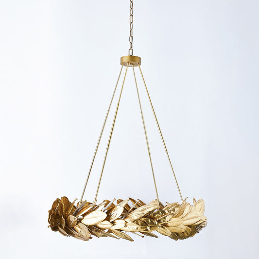 Global Views Brass Laurel Chandelier 
 Brass