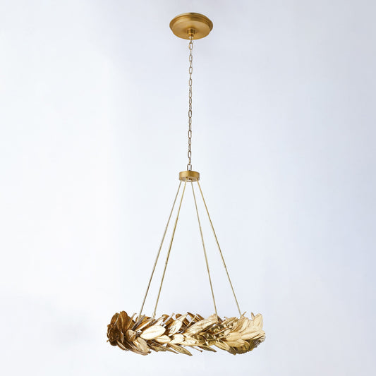 Global Views Brass Laurel Chandelier 
 Brass