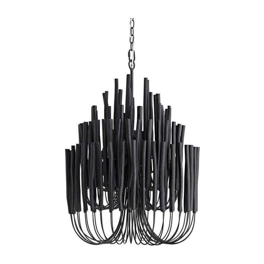 Arteriors Tilda Black Stained Wood Chandelier