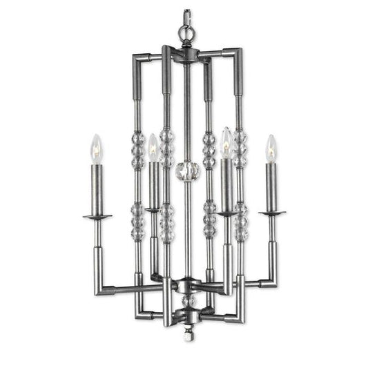 Magro 4 Light Mini Chandelier by American Brass and Crystal