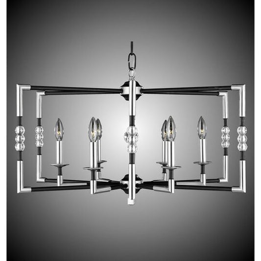 Magro 6 Light Chandelier by American Brass and Crystal