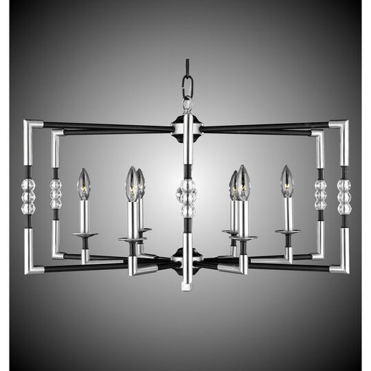 Magro 6 Light Chandelier by American Brass and Crystal