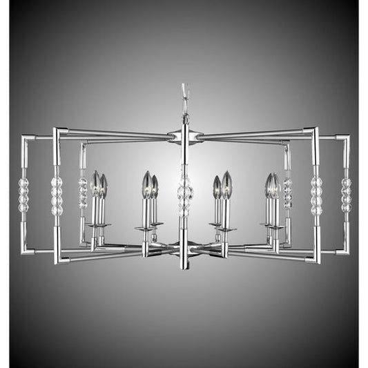 Magro 8 Light Chandelier by American Brass and Crystal