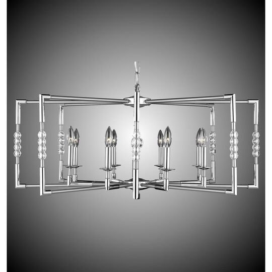 Magro 8 Light Chandelier by American Brass and Crystal