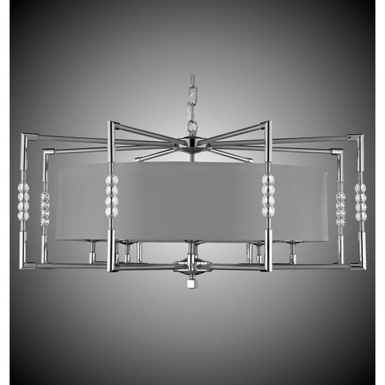Magro 8 Light Chandelier by American Brass and Crystal