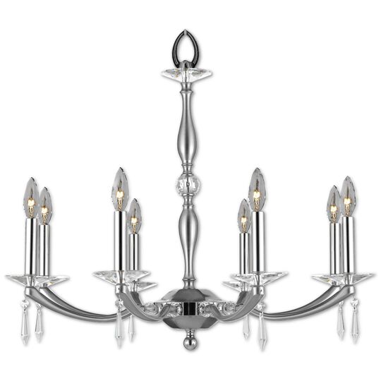 Kensington 29 Inch 8 Light Chandelier by American Brass and Crystal