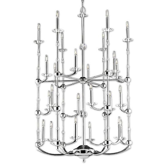 American Brass &amp; Crystal Kensington Helix 24 Light Chandelier by American Brass and Crystal