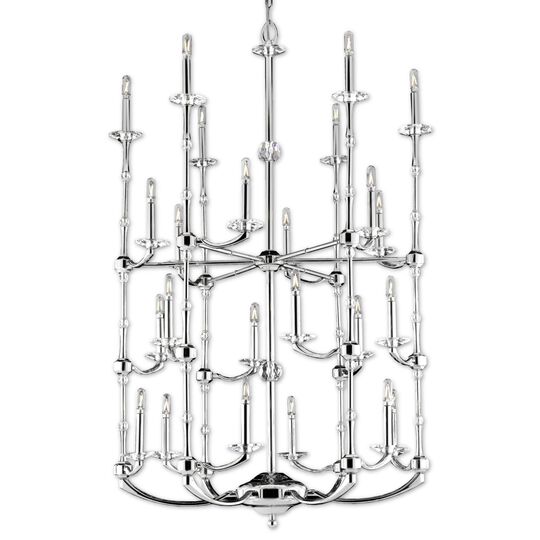 American Brass &amp; Crystal Kensington Helix 24 Light Chandelier by American Brass and Crystal