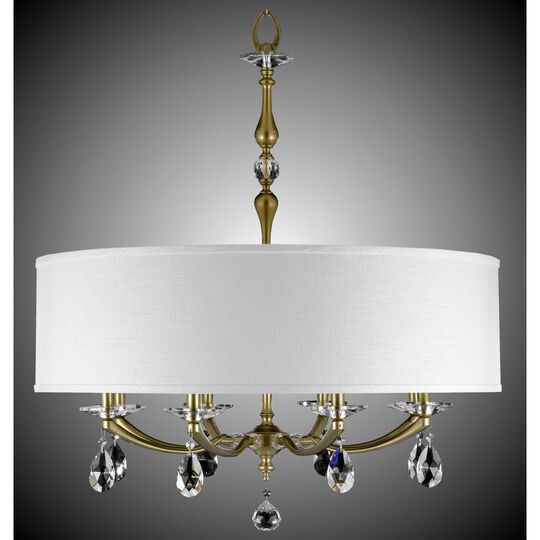 Kensington 8 Light Mini Chandelier by American Brass and Crystal