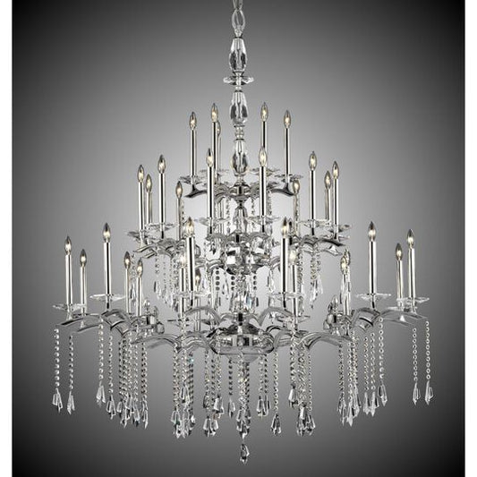 Kaya 36 Light Chandelier by American Brass and Crystal