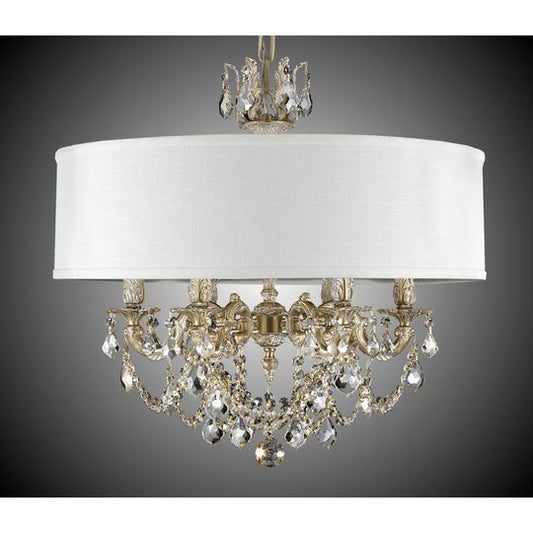 Llydia 6 Light Chandelier by American Brass and Crystal