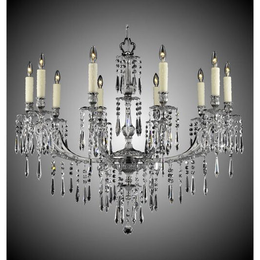 Parisian 10 Light Chandelier by American Brass and Crystal