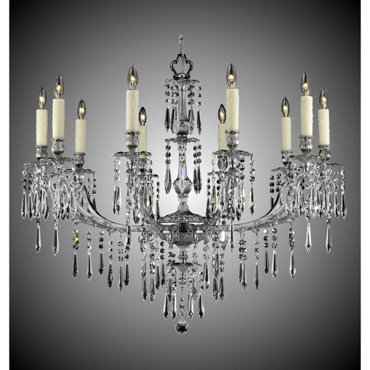 Parisian 10 Light Chandelier by American Brass and Crystal