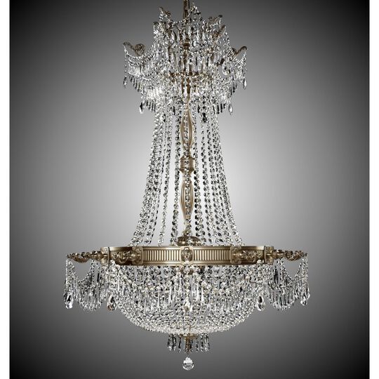 Valencia 36 Inch Chandelier by American Brass and Crystal
