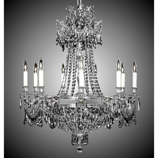 Valencia 32 Inch 18 Light Chandelier by American Brass and Crystal