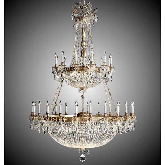 Valencia Grand Chandelier by American Brass and Crystal