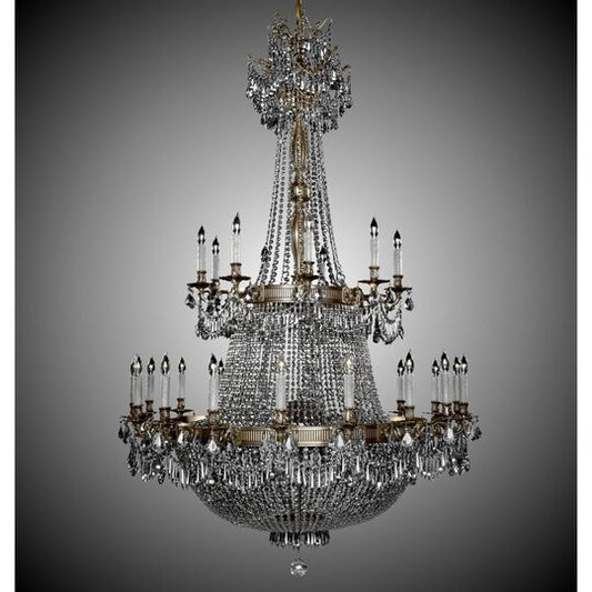 Valencia 50 Inch 54 Light Chandelier by American Brass and Crystal