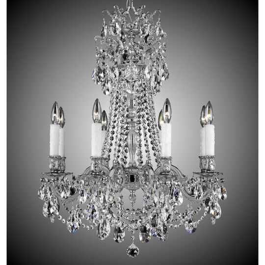 Biella 24 Inch 8 Light Chandelier by American Brass and Crystal