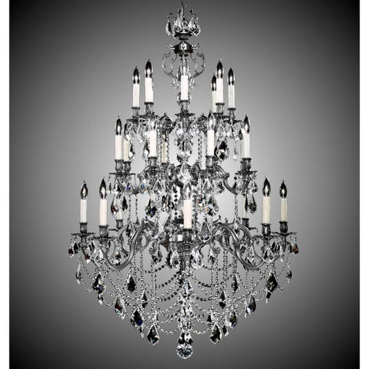 Rosetta 24 Light Chandelier by American Brass and Crystal