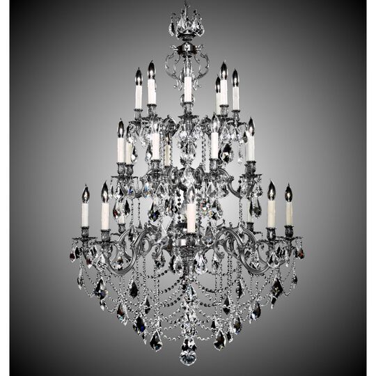 Rosetta 24 Light Chandelier by American Brass and Crystal
