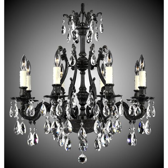 Chateau 8 Light Chandelier by American Brass and Crystal