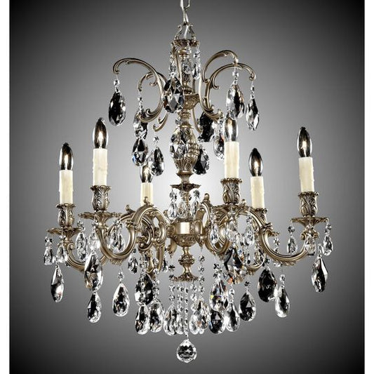 Marlena 6 Light Chandelier by American Brass and Crystal