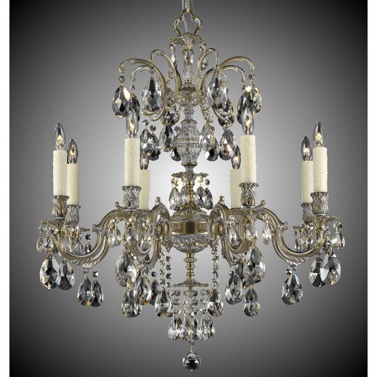 Marlena 8 Light Chandelier by American Brass and Crystal
