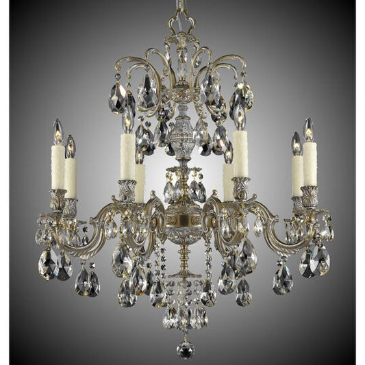 Marlena 8 Light Chandelier by American Brass and Crystal