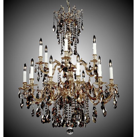 Bellagio 18 Light Chandelier by American Brass and Crystal