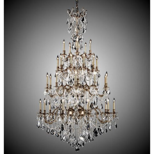 Bellagio 35 Light Chandelier by American Brass and Crystal