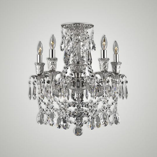 Finisterra 16 Inch 5 Light Semi Flush Mount by American Brass and Crystal