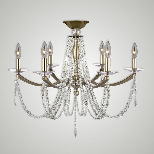 Kensington 26 Inch 6 Light Semi Flush Mount by American Brass and Crystal