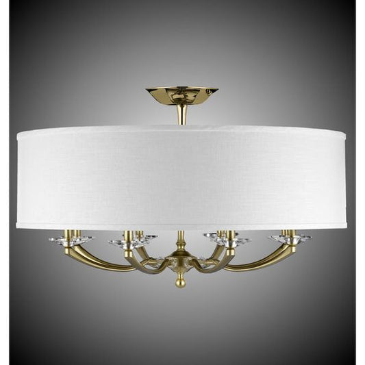 Kensington 8 Light Semi Flush Mount by American Brass and Crystal